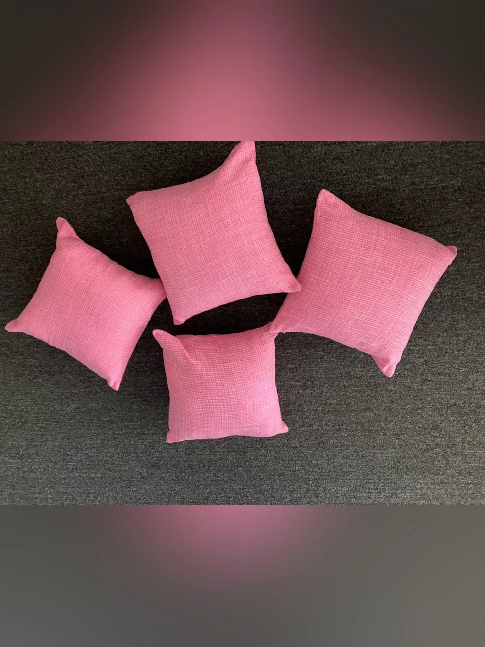 Pink Decorative Throw Pillows - Set of 4